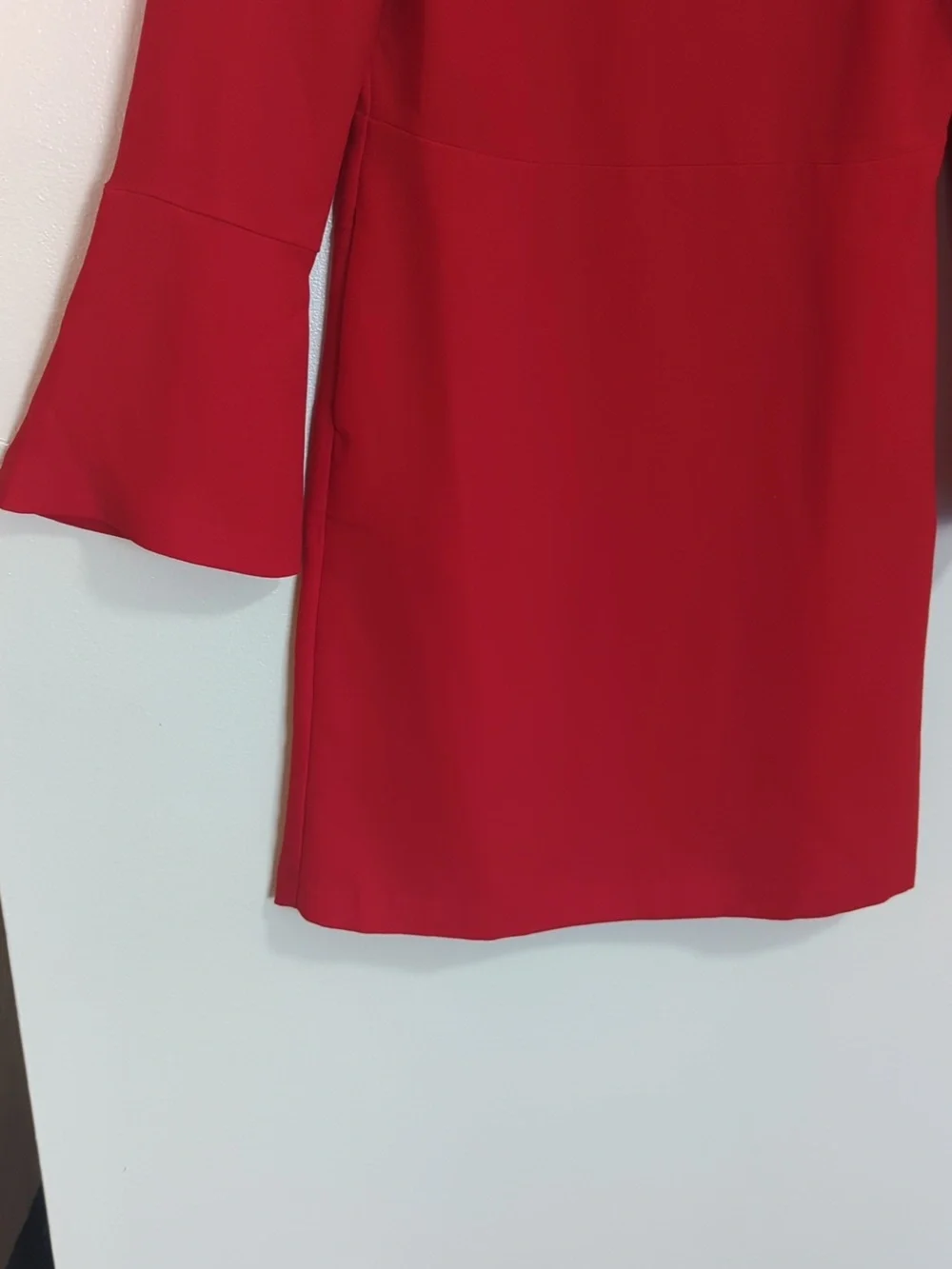 🌸Banana Republic Red Bell Sleeve Knee Length Shift‎ Dress With Pockets Size 6